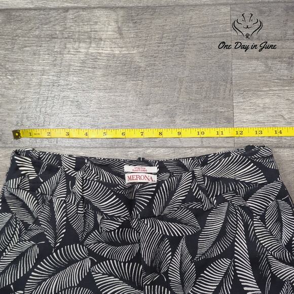 Merona Tropical Leaf Ankle Pants Size 2 - Picture 3 of 6
